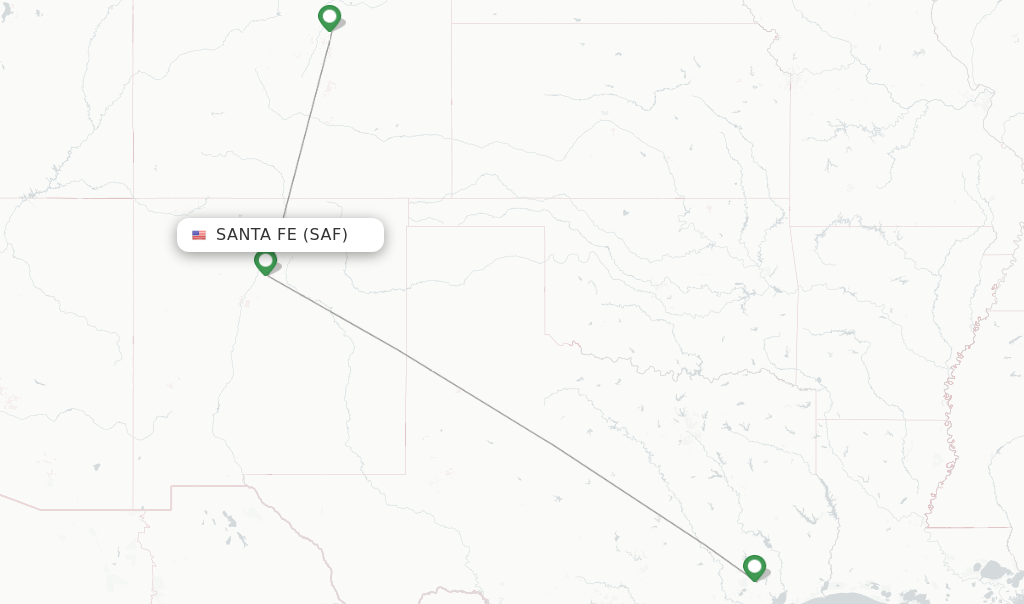 United flights from Santa Fe, SAF