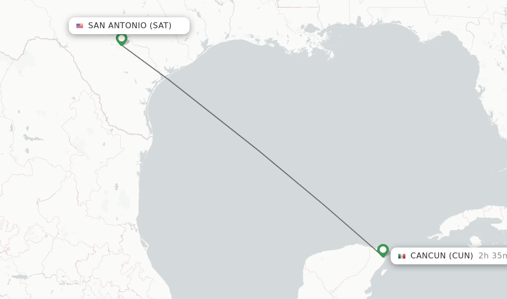 Direct (nonstop) flights from San Antonio to Cancun schedules