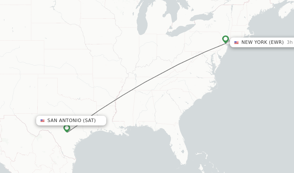 Direct (nonstop) flights from San Antonio to New York schedules