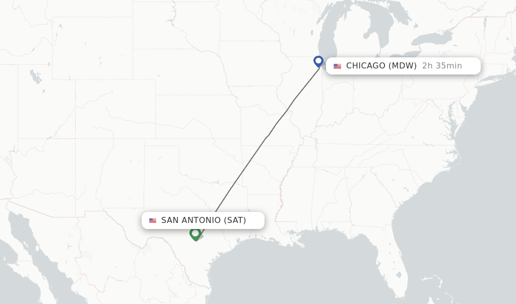 Direct (nonstop) flights from San Antonio to Chicago schedules