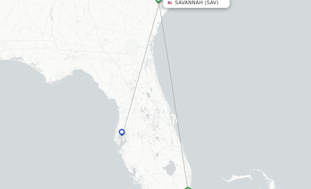 Silver Airways flights from Savannah, SAV