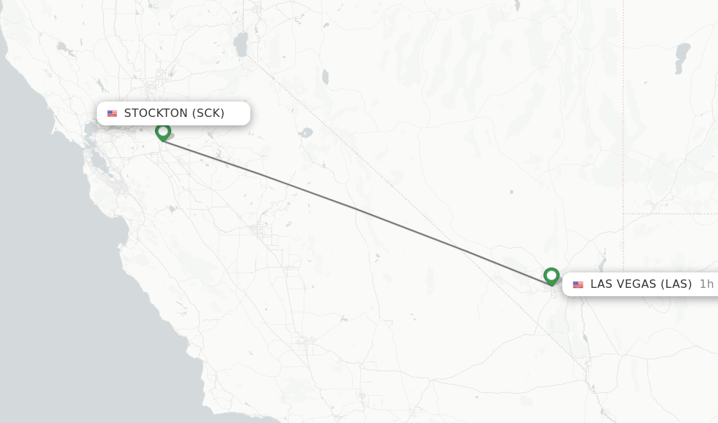 Direct (nonstop) flights from Stockton to Las Vegas schedules