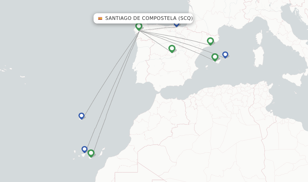 Iberia flights from Santiago De Compostela, SCQ