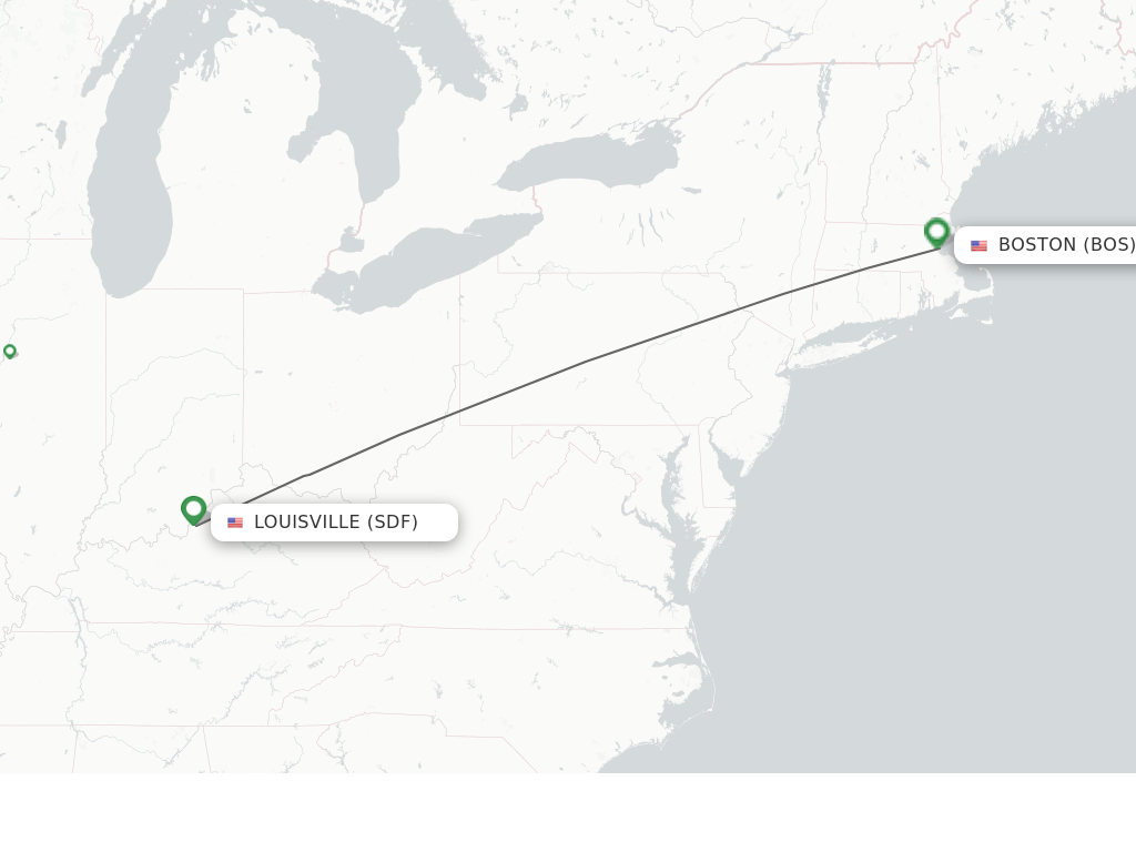 Direct (nonstop) flights from Louisville to Boston schedules