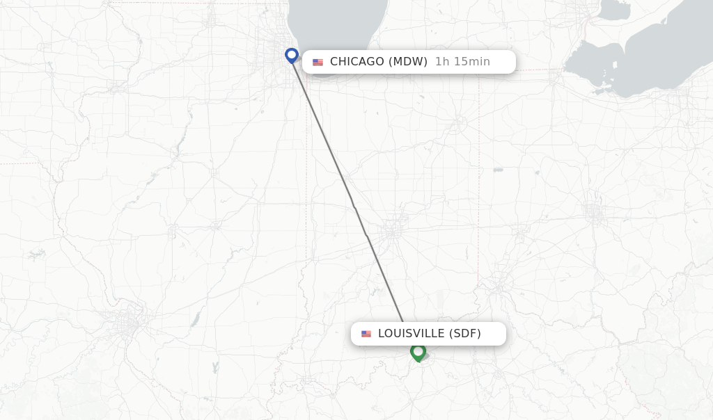Direct (nonstop) flights from Louisville to Chicago schedules