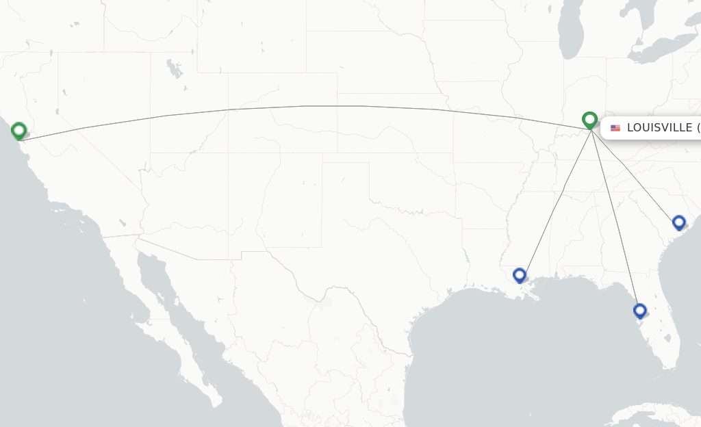 Breeze Airways flights from Louisville, SDF