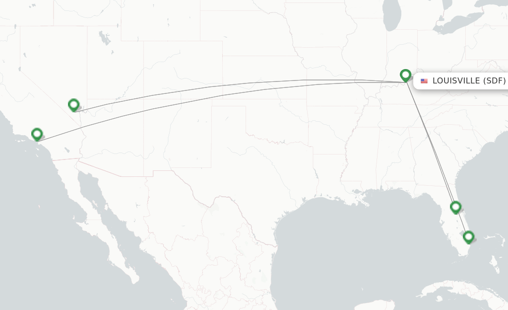 Spirit flights from Louisville, SDF