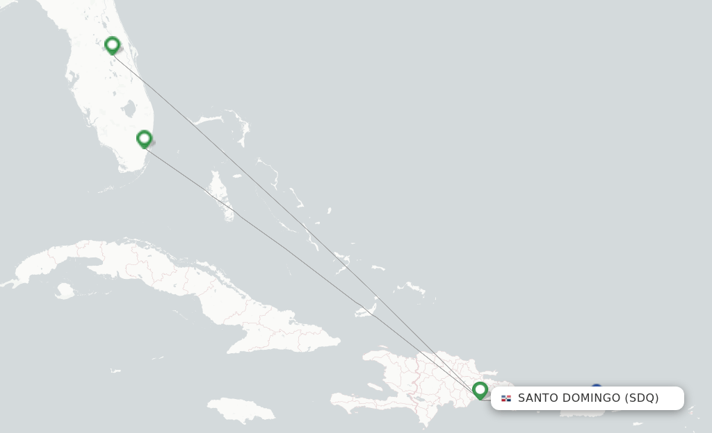 Frontier Airlines flights from Santo Domingo, SDQ