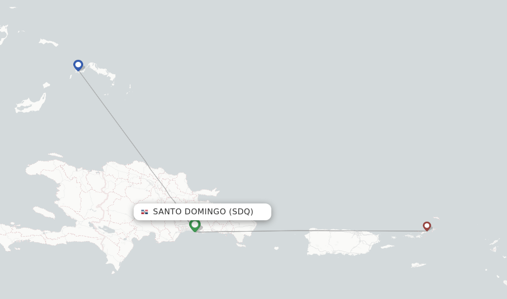 interCaribbean Airways flights from Santo Domingo, SDQ