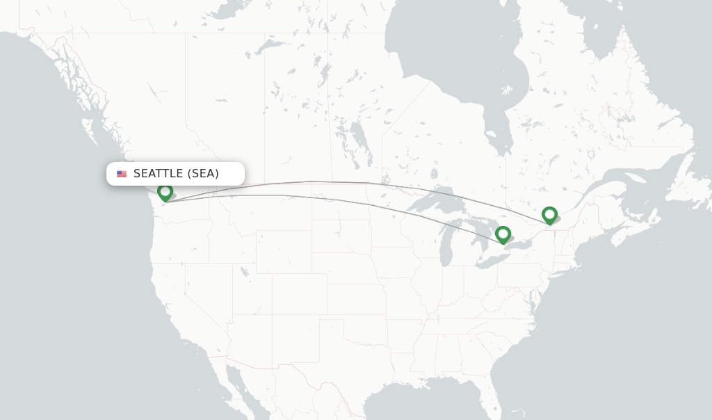 Air Canada flights from Seattle, SEA