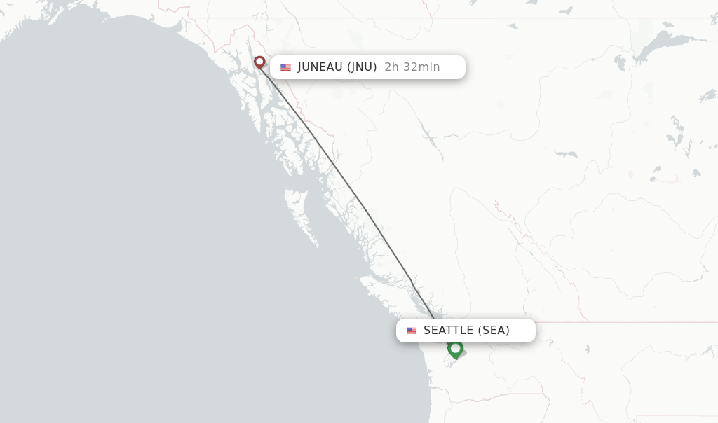 Direct (nonstop) flights from Seattle to Juneau schedules