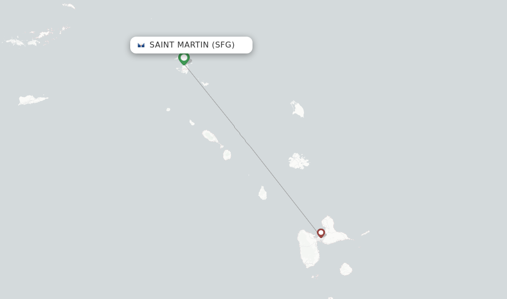 Air Caraibes flights from Saint Martin, SFG