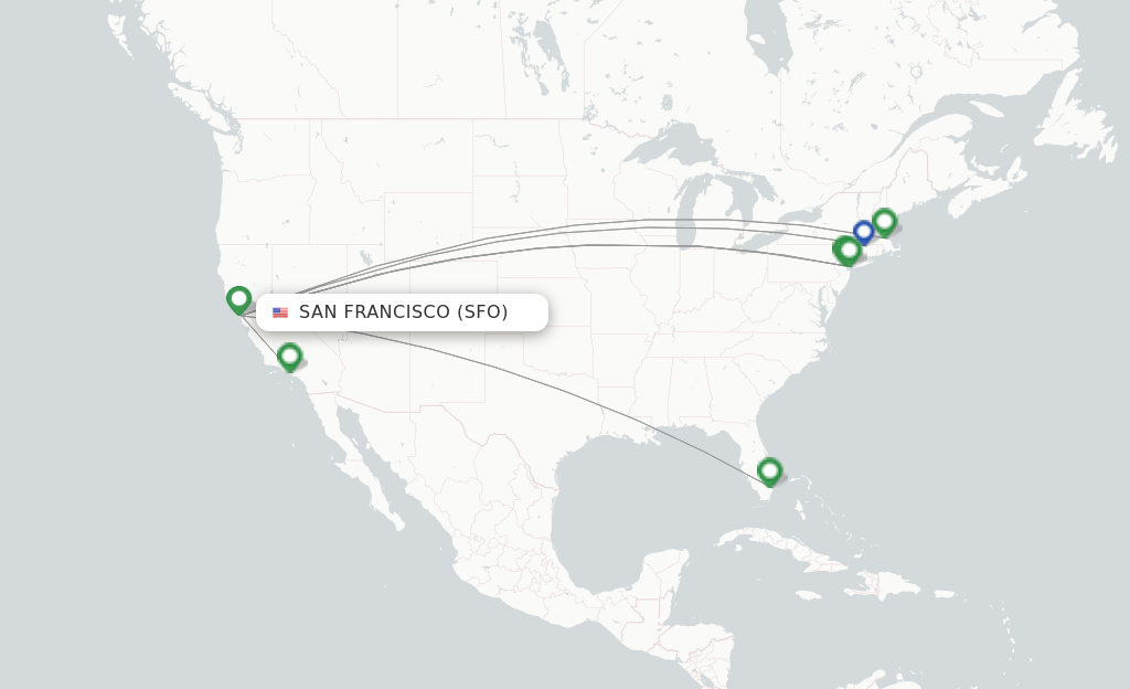 JetBlue flights from San Francisco, SFO