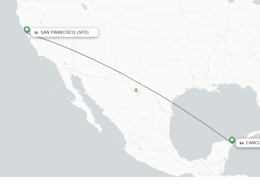 Direct (nonstop) flights from San Francisco to Cancun schedules