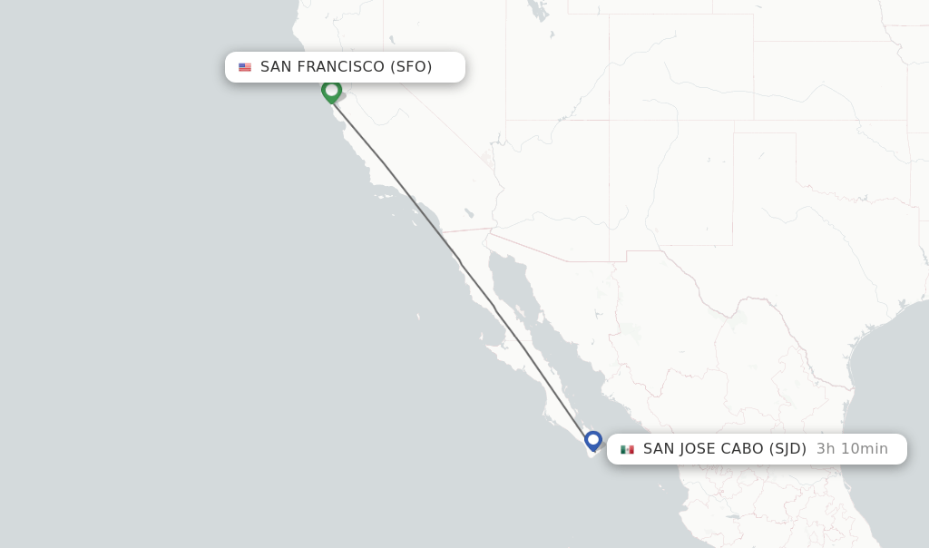 Direct (nonstop) flights from San Francisco to San Jose Cabo