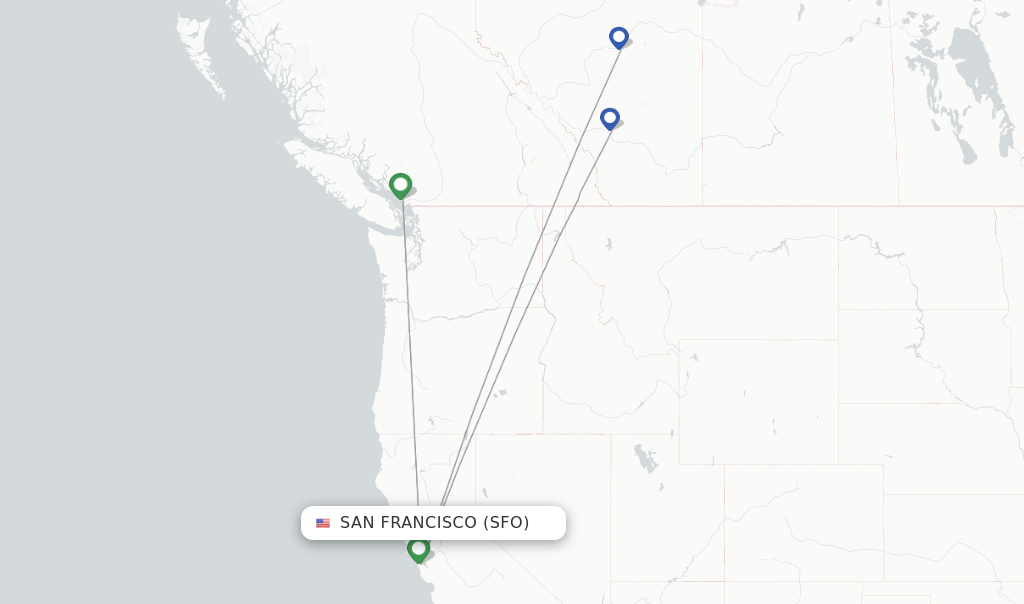 WestJet flights from San Francisco, SFO