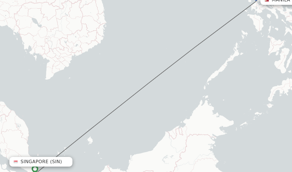 Direct (nonstop) flights from Singapore to Manila schedules
