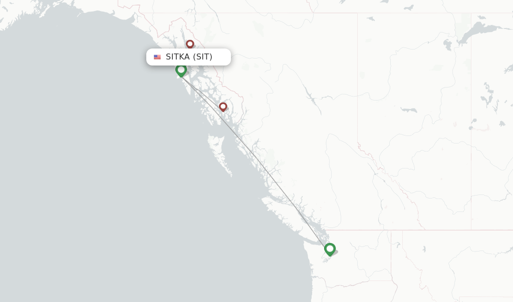 Alaska Airlines flights from Sitka, SIT