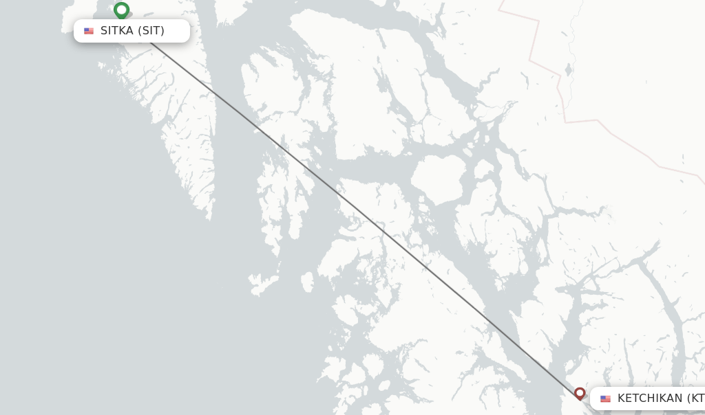 Direct (nonstop) flights from Sitka to Ketchikan schedules