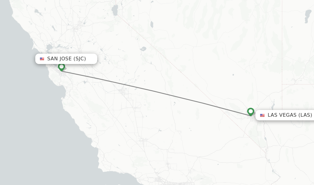 Direct (nonstop) flights from San Jose to Las Vegas schedules