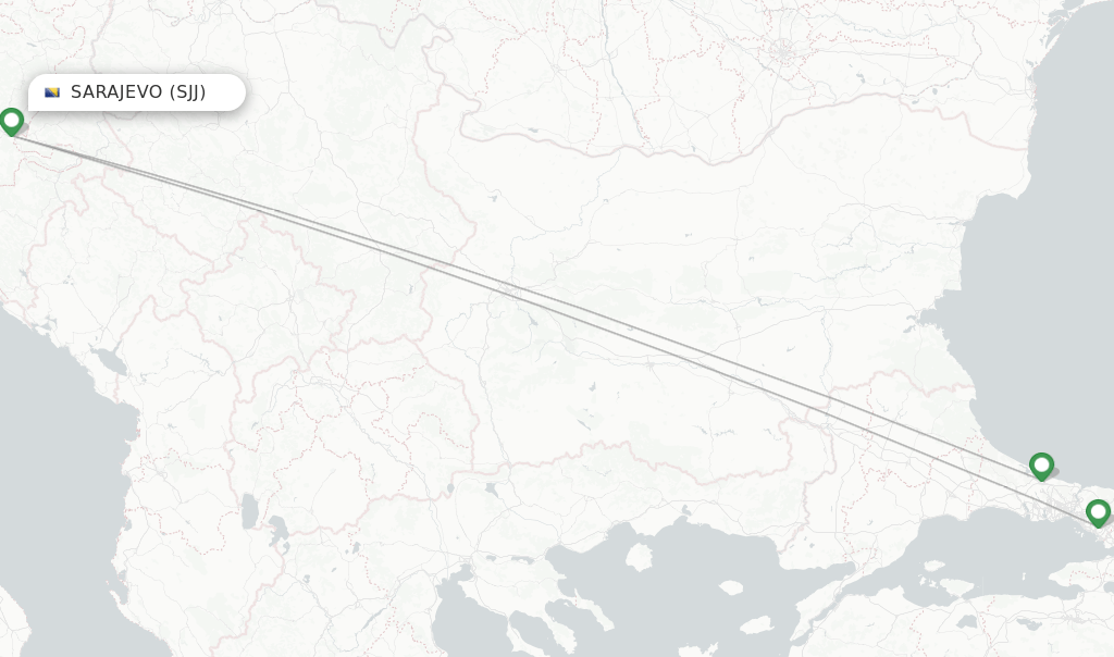 Turkish Airlines flights from Sarajevo, SJJ