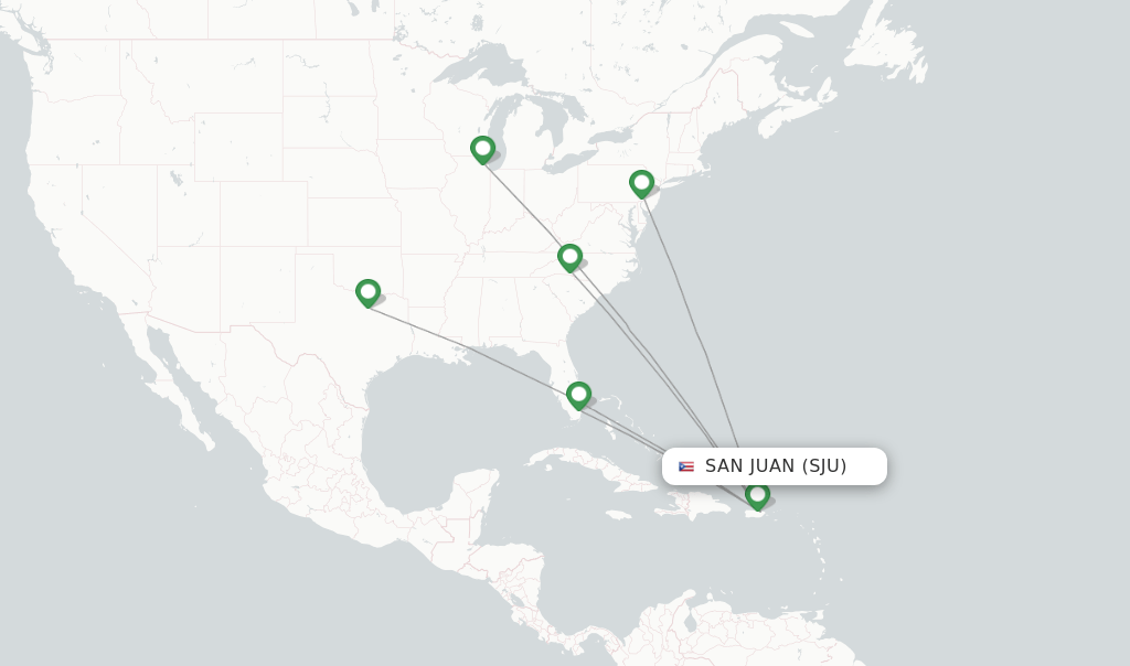 American Airlines flights from San Juan, SJU