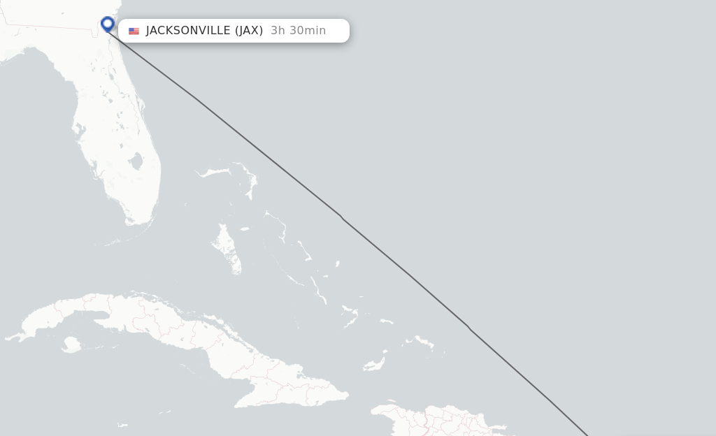 Direct (nonstop) flights from San Juan to Jacksonville schedules
