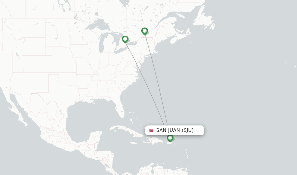 Air Transat flights from San Juan, SJU