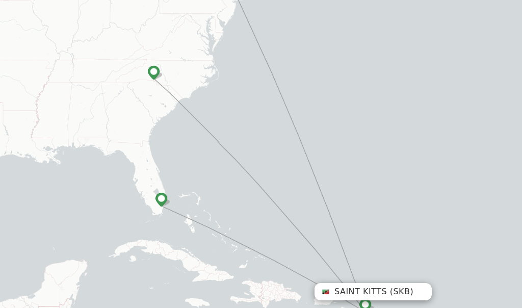 American Airlines flights from Saint Kitts, SKB