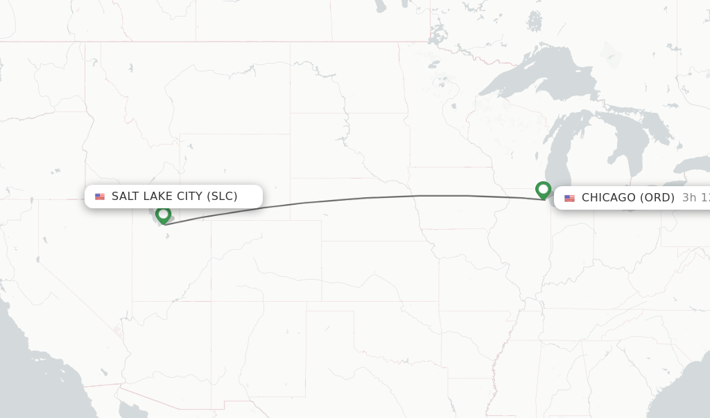 Direct (nonstop) flights from Salt Lake City to Chicago schedules