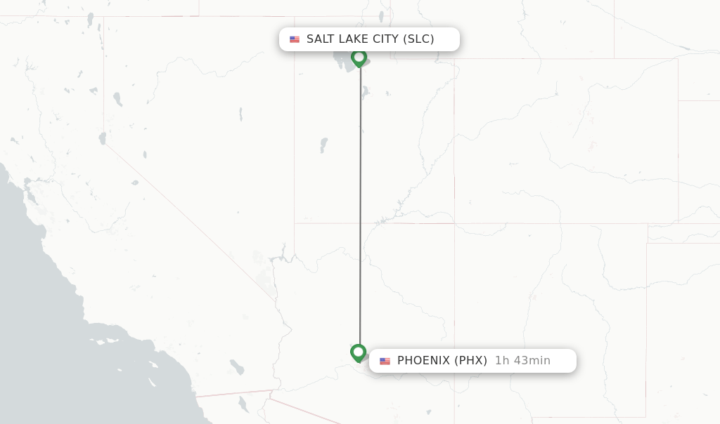 Direct (nonstop) flights from Salt Lake City to Phoenix schedules