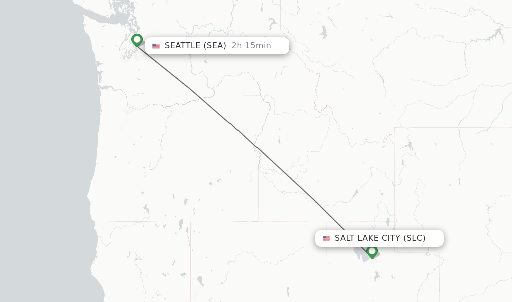 Direct (nonstop) flights from Salt Lake City to Seattle schedules
