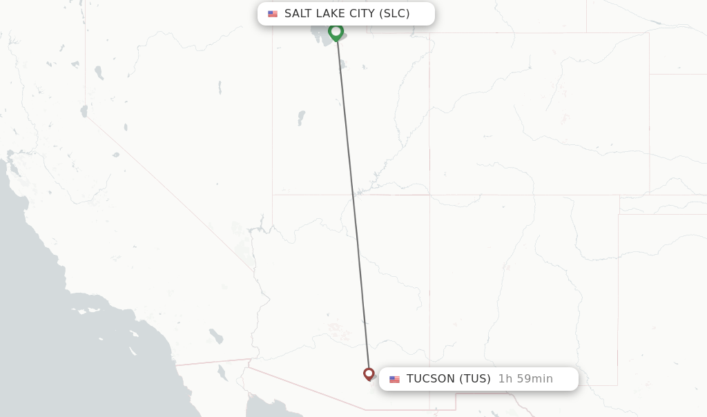 Direct (nonstop) flights from Salt Lake City to Tucson schedules