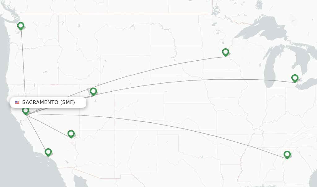 Delta flights from Sacramento, SMF