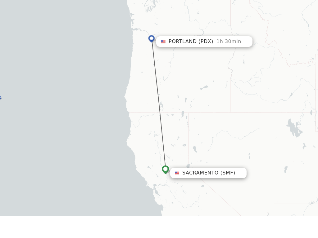 Direct (nonstop) flights from Sacramento to Portland schedules