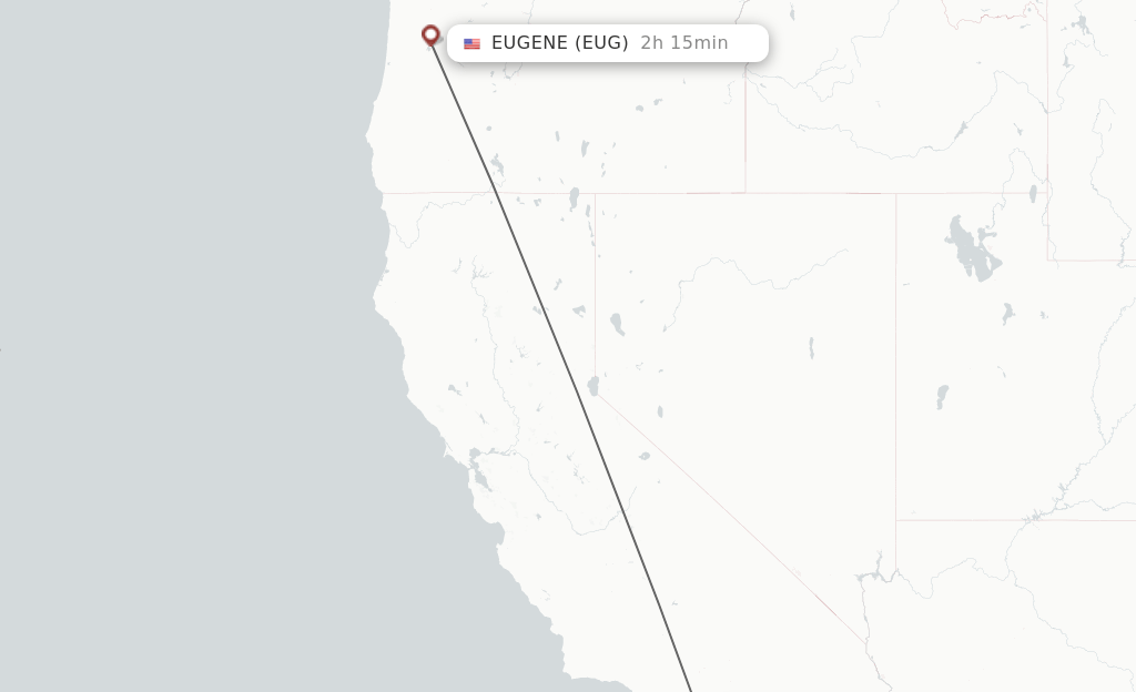 Direct (nonstop) flights from Santa Ana to Eugene schedules