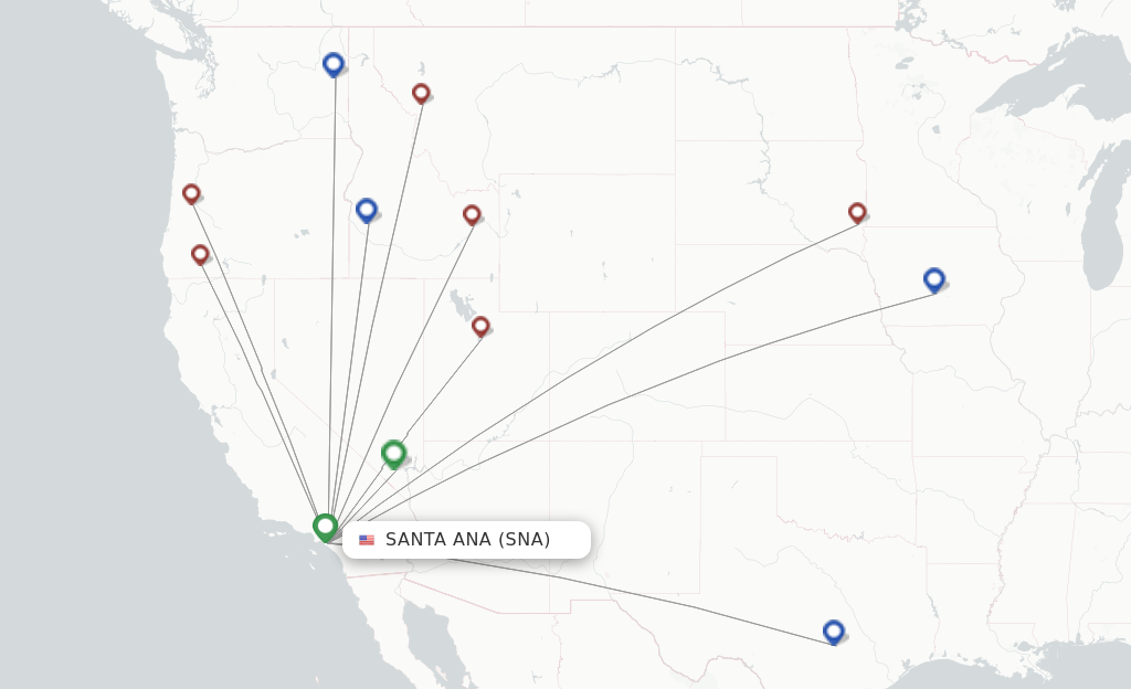 Allegiant Air flights from Santa Ana, SNA