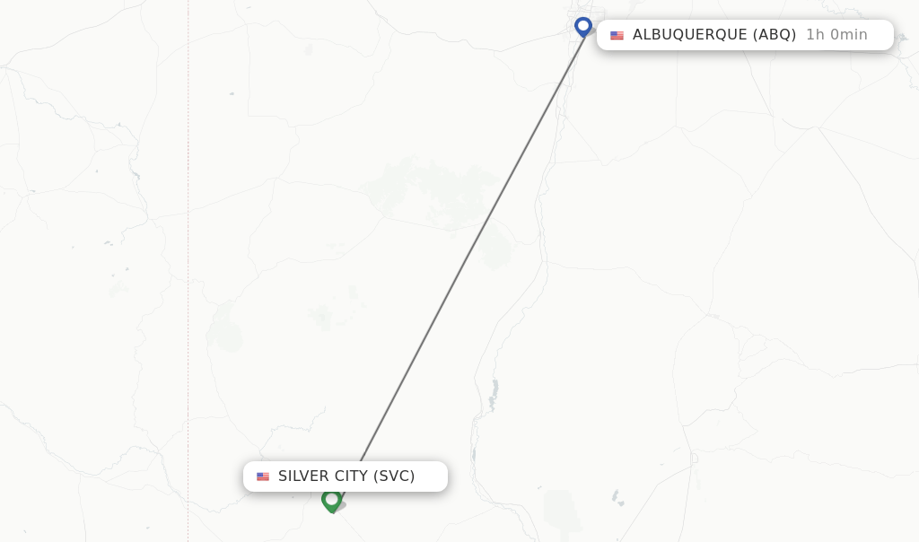 Direct (nonstop) flights from Silver City to Albuquerque schedules