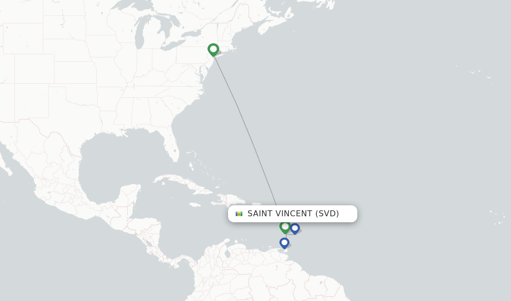 Caribbean Airlines flights from Saint Vincent, SVD
