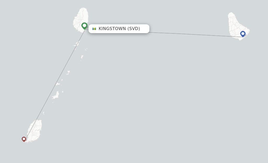 interCaribbean Airways flights from Saint Vincent, SVD