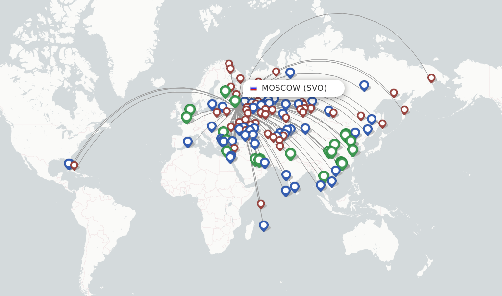Direct (nonstop) flights from Moscow to Tamchy schedules