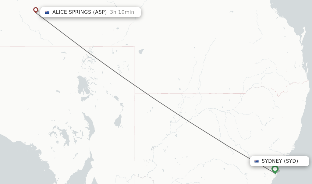 Direct (nonstop) flights from Sydney to Alice Springs schedules