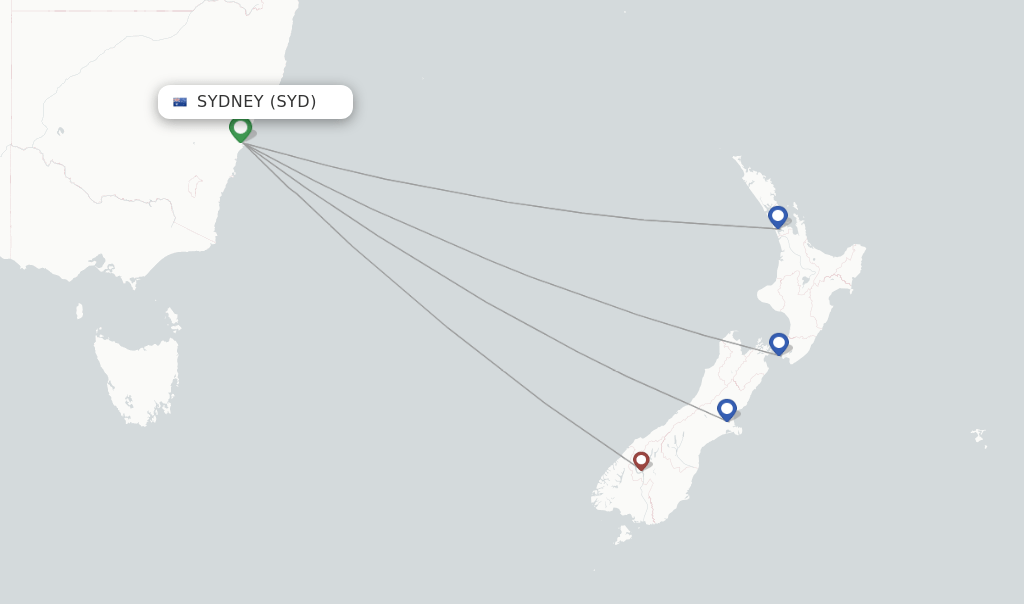 Air New Zealand flights from Sydney, SYD
