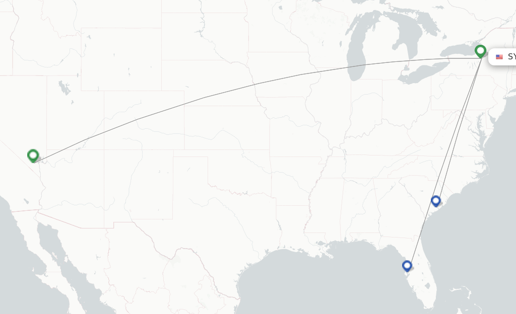 Breeze Airways flights from Syracuse, SYR