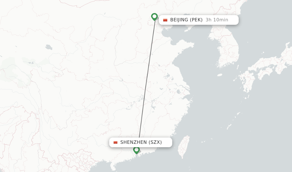 Direct (nonstop) flights from Shenzhen to Beijing schedules