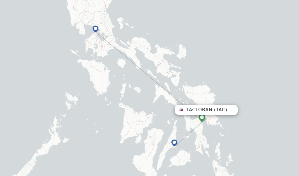 Philippine Airlines flights from Tacloban, TAC