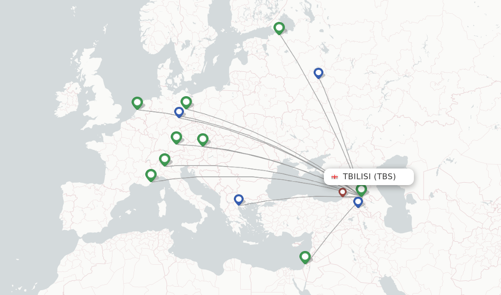 Airways flights from Tbilisi, TBS