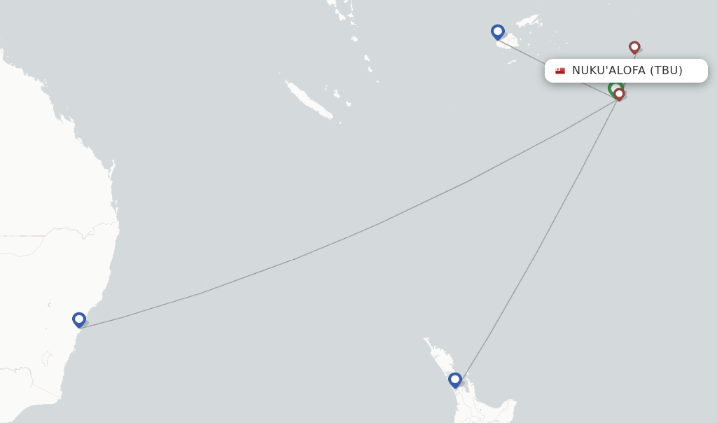 Direct (nonstop) flights from Nuku'alofa to Sydney schedules