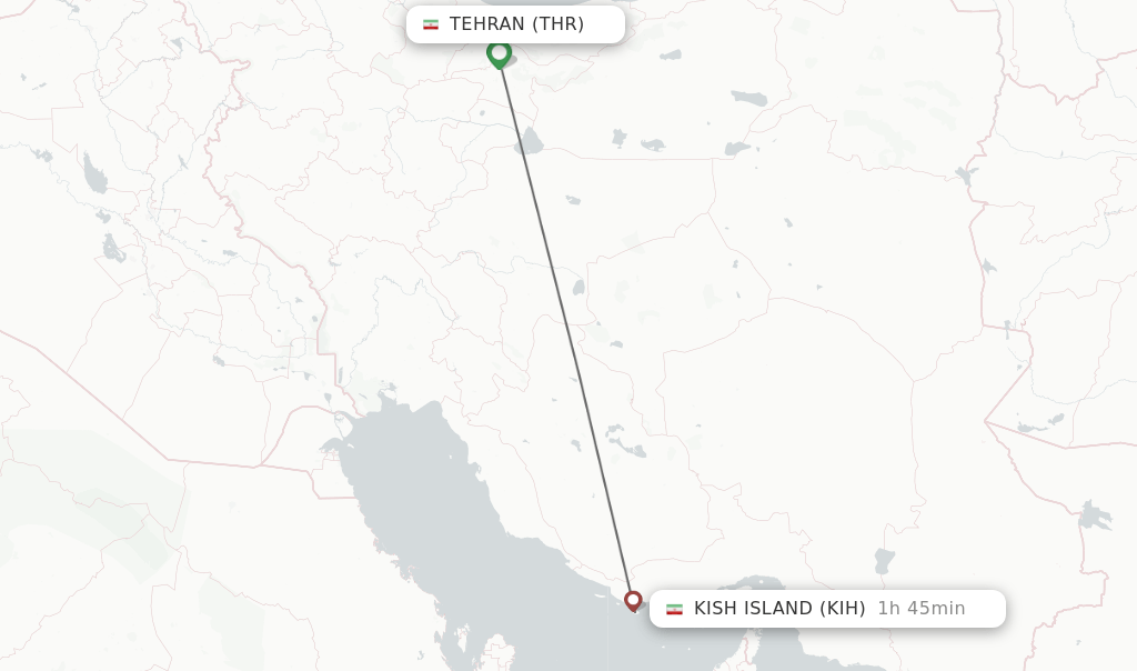 Direct (nonstop) flights from Tehran to Kish Island schedules