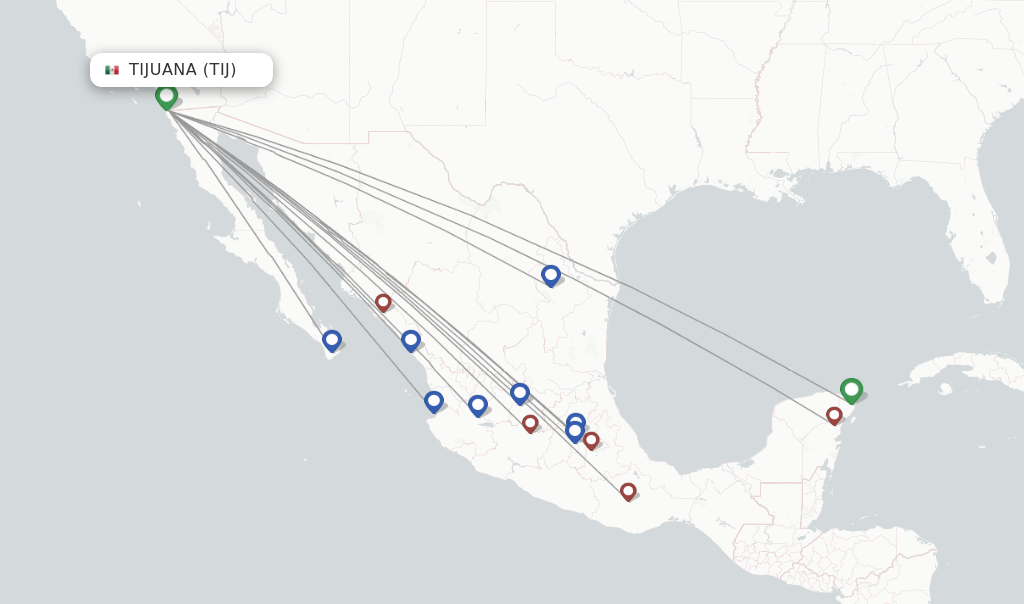 VivaAerobus flights from Tijuana, TIJ